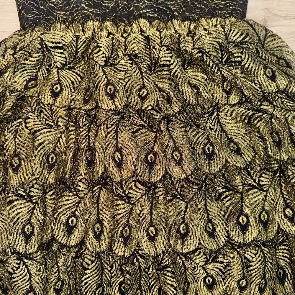 Haute Hippie Peacock Bustier Fit & Flare Mini Dress Cocktail Party Halloween - Picture 9 of 11